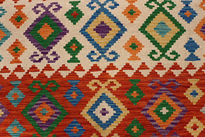 Multi Colored Kilim 5' 10 x 8' 2 - No. 66874 - ALRUG Rug Store