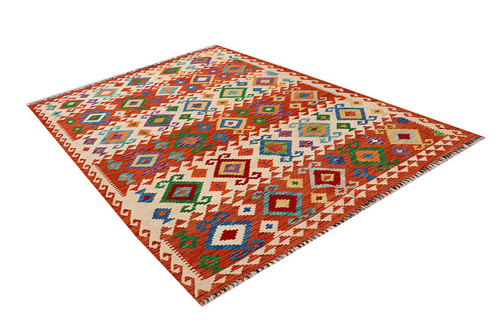 Multi Colored Kilim 5' 10 x 8' 2 - No. 66874 - ALRUG Rug Store
