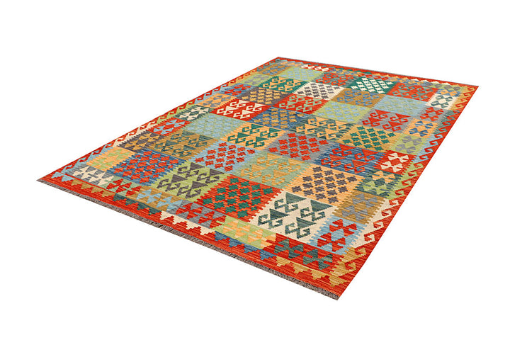 Multi Colored Kilim 5' 8 x 7' 11 - No. 66875 - ALRUG Rug Store