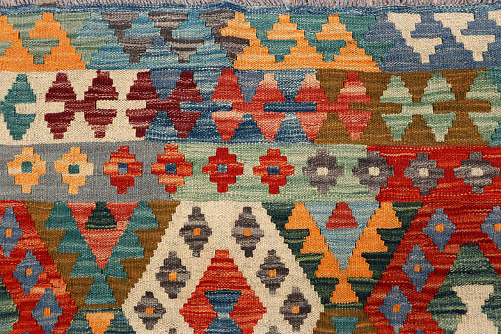 Multi Colored Kilim 5' 9 x 8' 1 - No. 66876 - ALRUG Rug Store