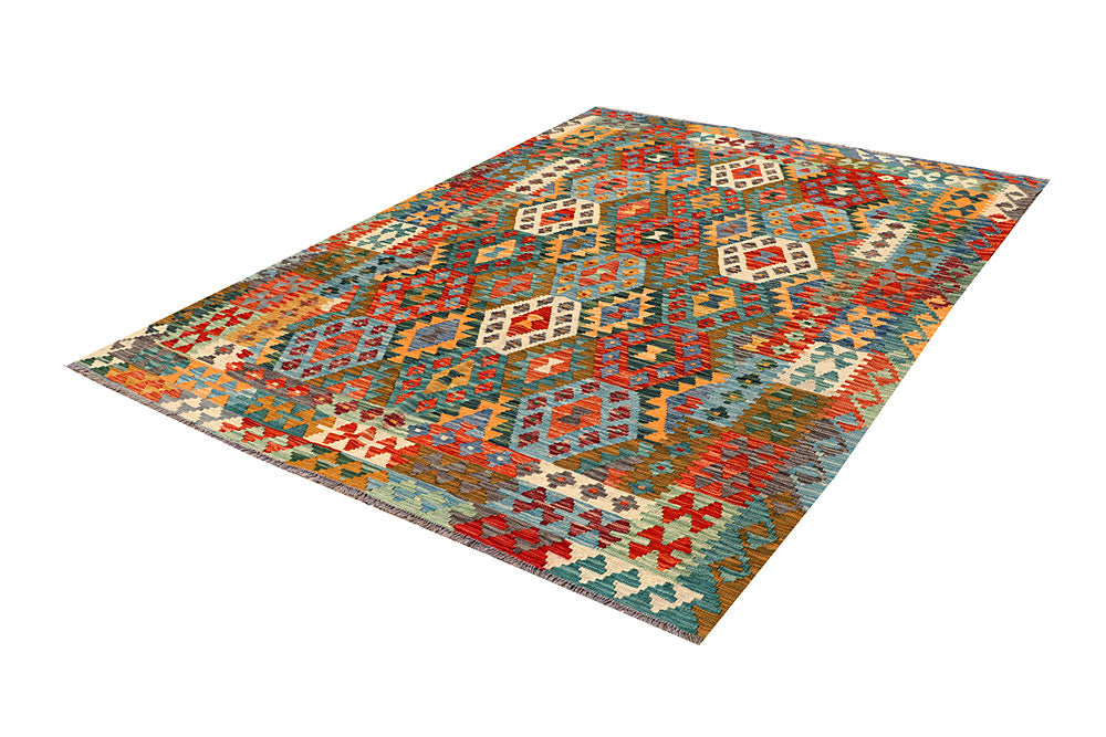 Multi Colored Kilim 5' 9 x 8' 1 - No. 66876 - ALRUG Rug Store
