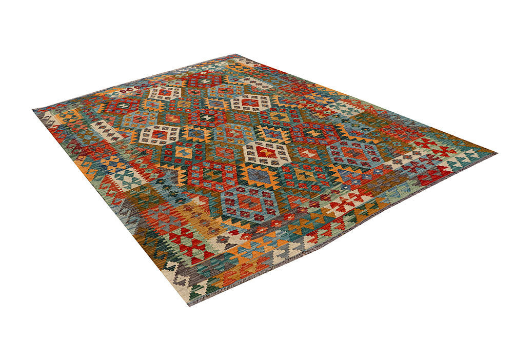 Multi Colored Kilim 5' 9 x 8' 1 - No. 66876 - ALRUG Rug Store