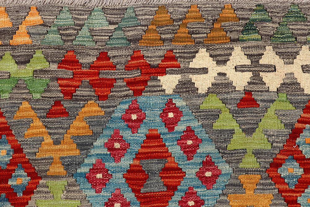 Multi Colored Kilim 5' 7 x 8' 3 - No. 66877 - ALRUG Rug Store