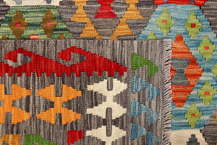 Multi Colored Kilim 5' 7 x 8' 3 - No. 66877 - ALRUG Rug Store