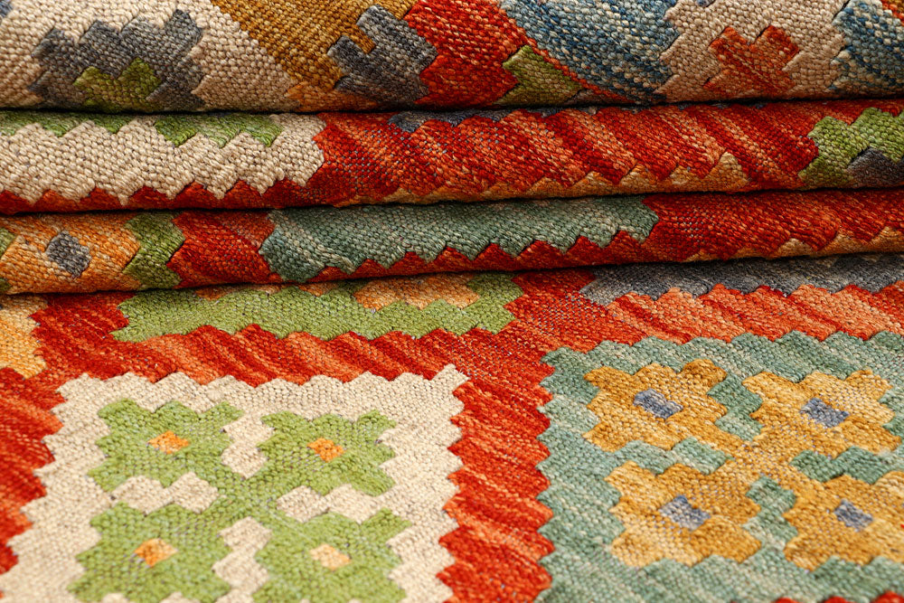 Multi Colored Kilim 5' 9 x 7' 10 - No. 66878 - ALRUG Rug Store