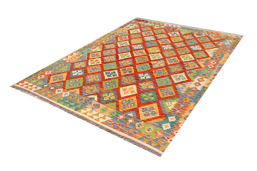 Multi Colored Kilim 5' 9 x 7' 10 - No. 66878 - ALRUG Rug Store