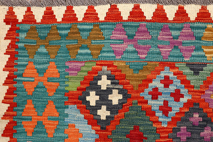 Multi Colored Kilim 5' 10 x 7' 9 - No. 66879 - ALRUG Rug Store