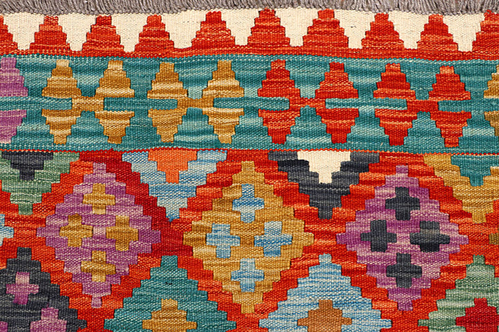 Multi Colored Kilim 5' 10 x 7' 9 - No. 66879 - ALRUG Rug Store