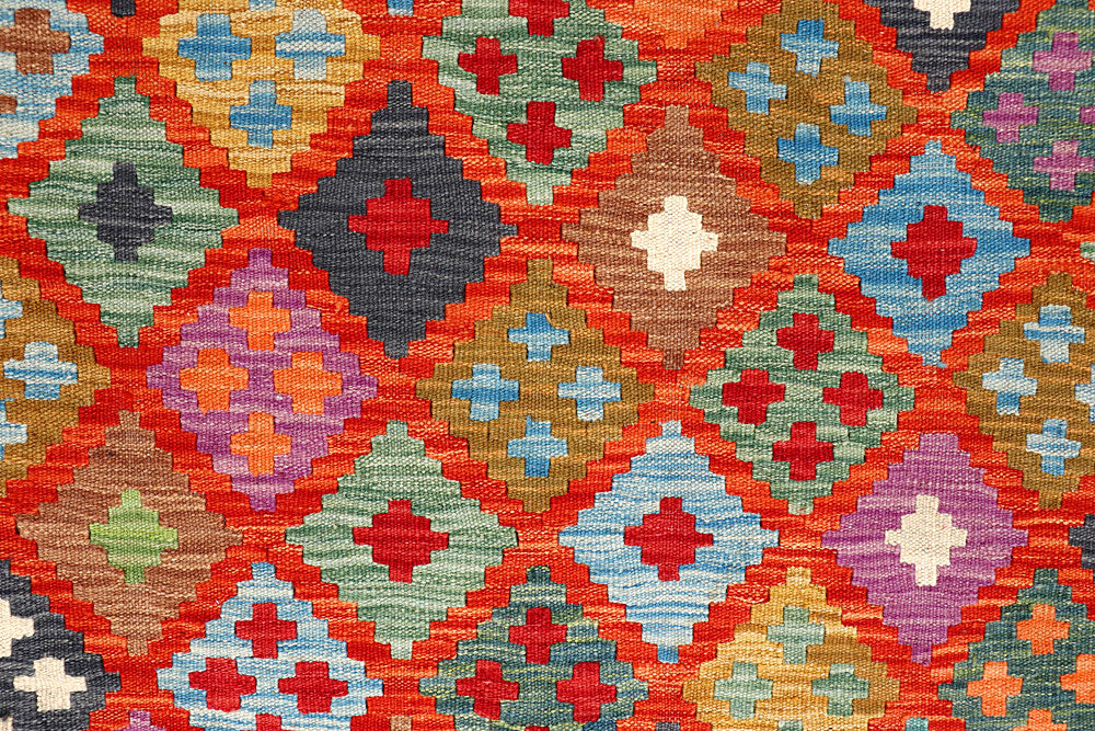 Multi Colored Kilim 5' 10 x 7' 9 - No. 66879 - ALRUG Rug Store