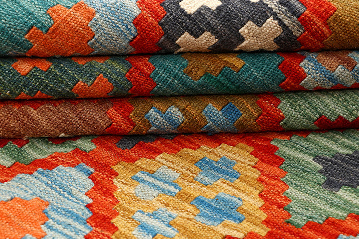 Multi Colored Kilim 5' 10 x 7' 9 - No. 66879 - ALRUG Rug Store