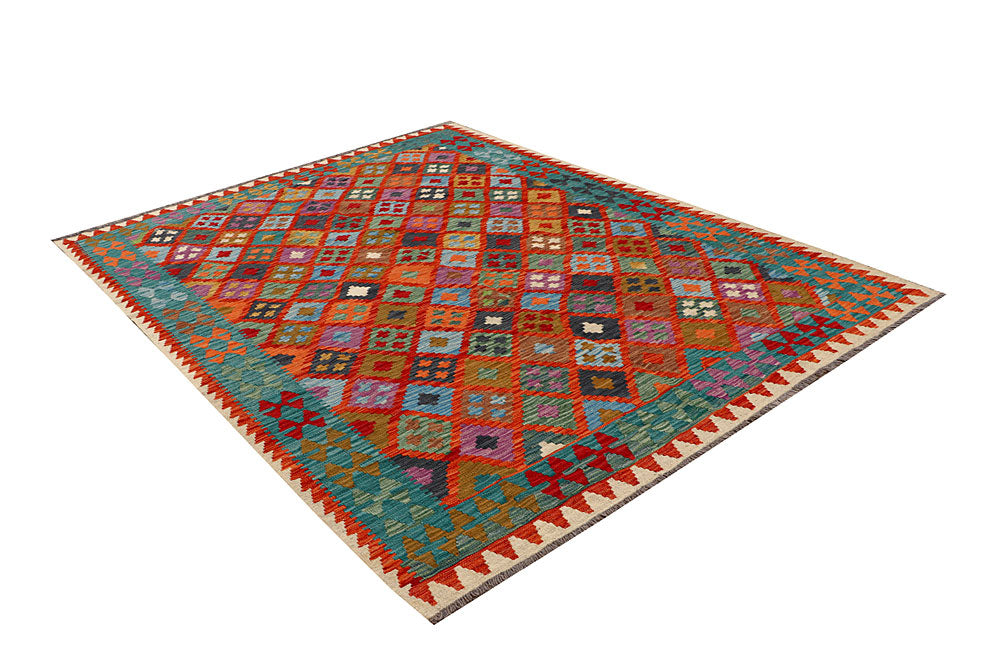 Multi Colored Kilim 5' 10 x 7' 9 - No. 66879 - ALRUG Rug Store