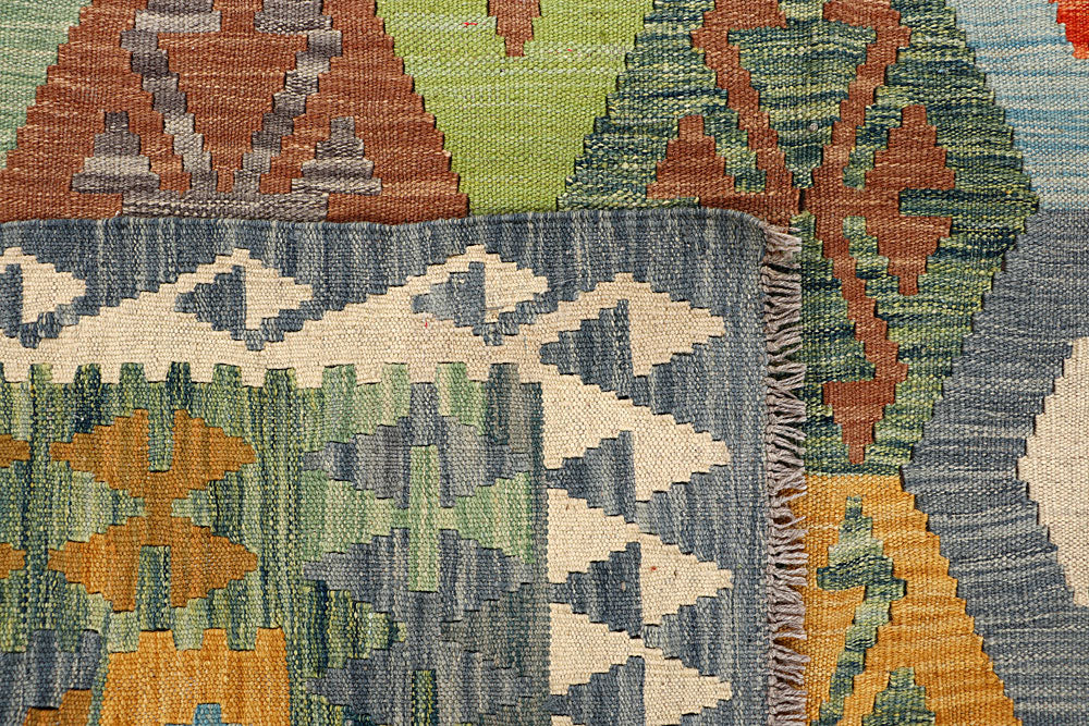 Multi Colored Kilim 5' 7 x 7' 11 - No. 66880 - ALRUG Rug Store