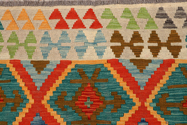 Multi Colored Kilim 5' 9 x 8' 2 - No. 66881 - ALRUG Rug Store