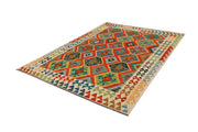 Multi Colored Kilim 5' 9 x 8' 2 - No. 66881 - ALRUG Rug Store