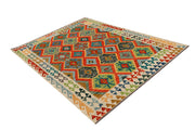 Multi Colored Kilim 5' 9 x 8' 2 - No. 66881 - ALRUG Rug Store