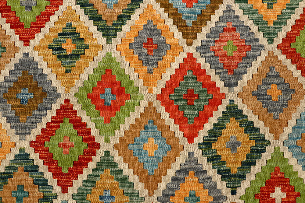 Multi Colored Kilim 5' 9 x 8' 2 - No. 66882 - ALRUG Rug Store