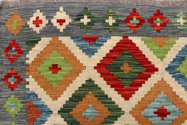 Multi Colored Kilim 5' 6 x 7' 9 - No. 66883 - ALRUG Rug Store