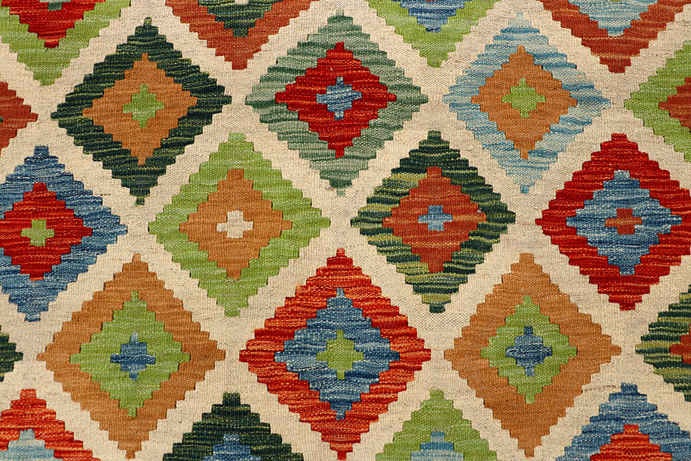 Multi Colored Kilim 5' 6 x 7' 9 - No. 66883 - ALRUG Rug Store