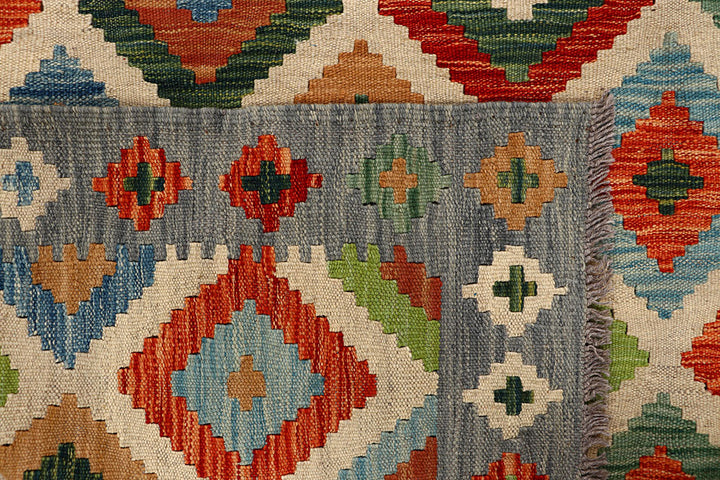 Multi Colored Kilim 5' 6 x 7' 9 - No. 66883 - ALRUG Rug Store