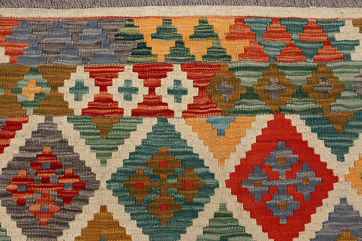 Multi Colored Kilim 5' 10 x 7' 9 - No. 66884 - ALRUG Rug Store