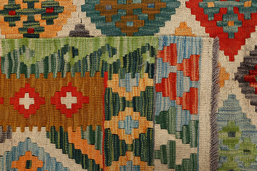 Multi Colored Kilim 5' 10 x 7' 9 - No. 66884 - ALRUG Rug Store