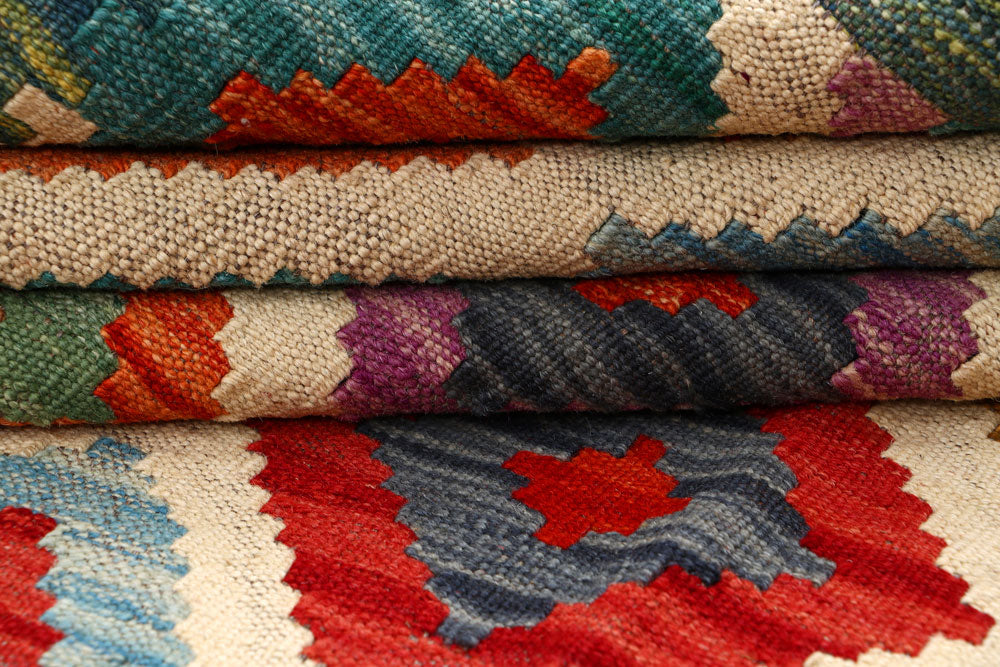 Multi Colored Kilim 5' 9 x 7' 10 - No. 66885 - ALRUG Rug Store