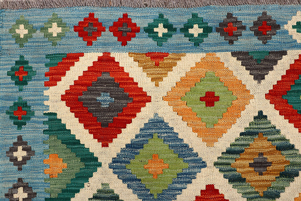 Multi Colored Kilim 5' 8 x 7' 10 - No. 66886 - ALRUG Rug Store