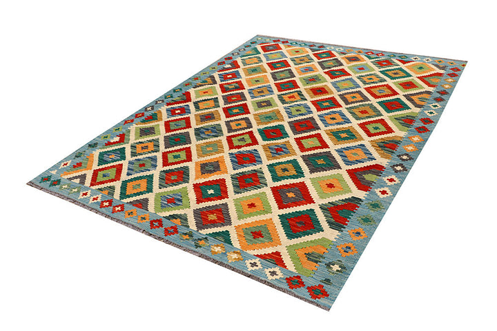 Multi Colored Kilim 5' 8 x 7' 10 - No. 66886 - ALRUG Rug Store