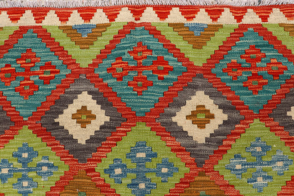 Multi Colored Kilim 6' x 7' 11 - No. 66888 - ALRUG Rug Store