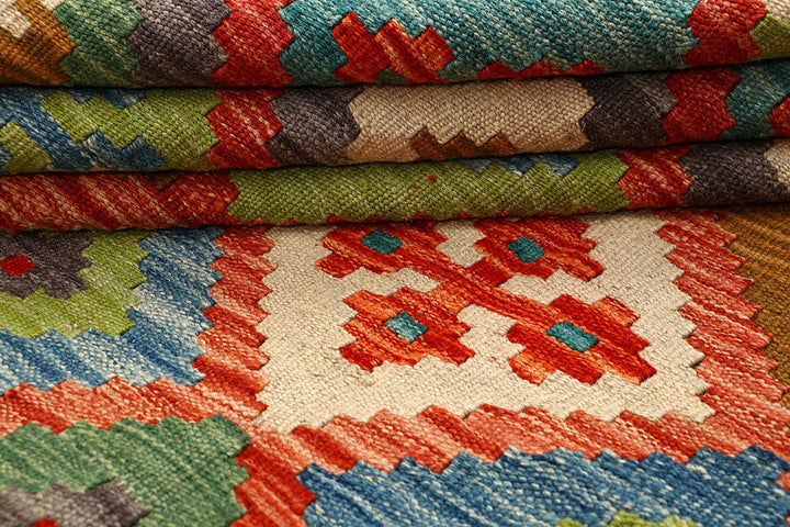 Multi Colored Kilim 6' x 7' 11 - No. 66888 - ALRUG Rug Store