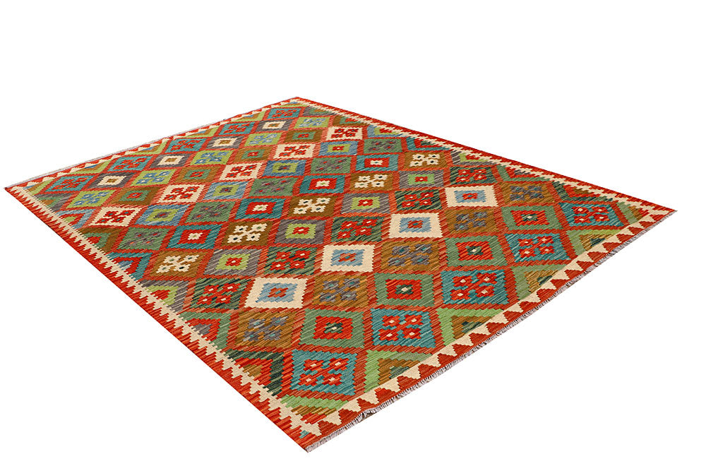 Multi Colored Kilim 6' x 7' 11 - No. 66888 - ALRUG Rug Store
