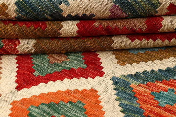 Multi Colored Kilim 5' 8 x 7' 10 - No. 66889 - ALRUG Rug Store