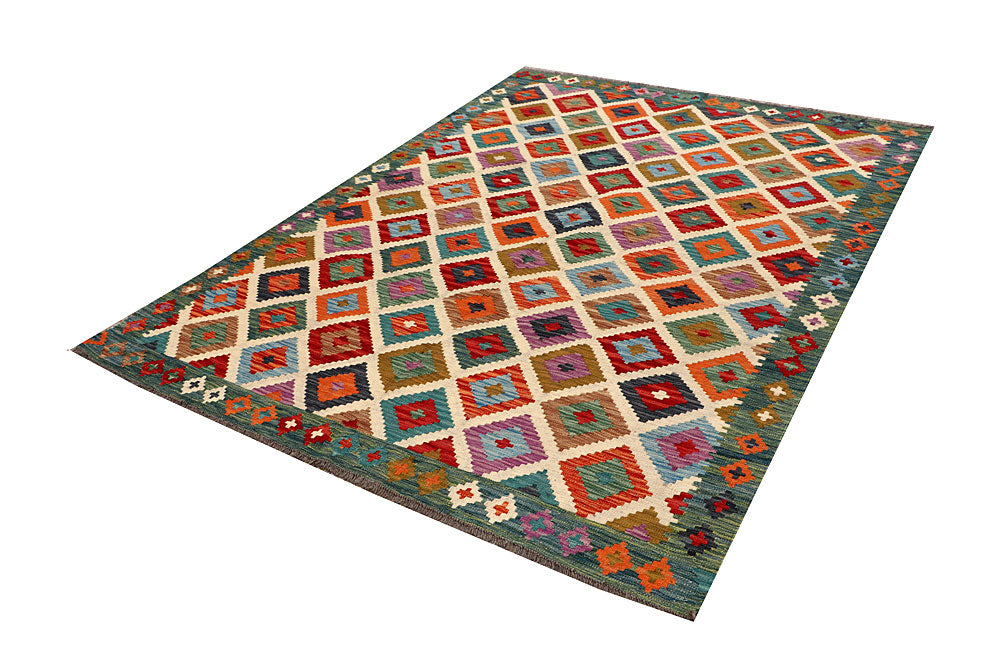 Multi Colored Kilim 5' 8 x 7' 10 - No. 66889 - ALRUG Rug Store