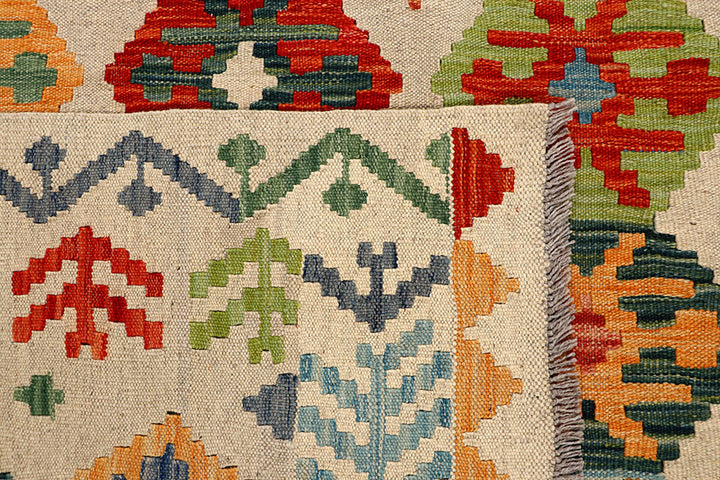Multi Colored Kilim 5' 6 x 8' - No. 66890 - ALRUG Rug Store