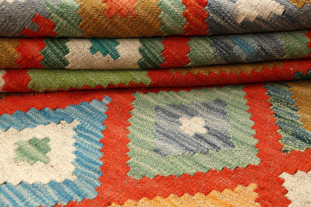 Multi Colored Kilim 5' 8 x 7' 9 - No. 66892 - ALRUG Rug Store