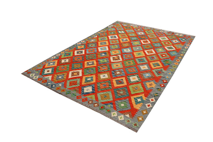 Multi Colored Kilim 5' 8 x 7' 9 - No. 66892 - ALRUG Rug Store