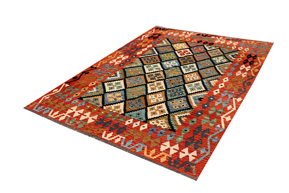 Multi Colored Kilim 5' 9 x 7' 8 - No. 66893 - ALRUG Rug Store