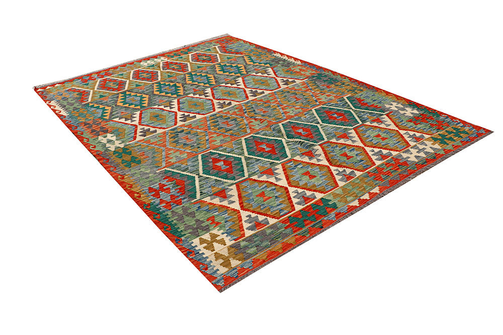 Multi Colored Kilim 6' x 8' - No. 66894 - ALRUG Rug Store