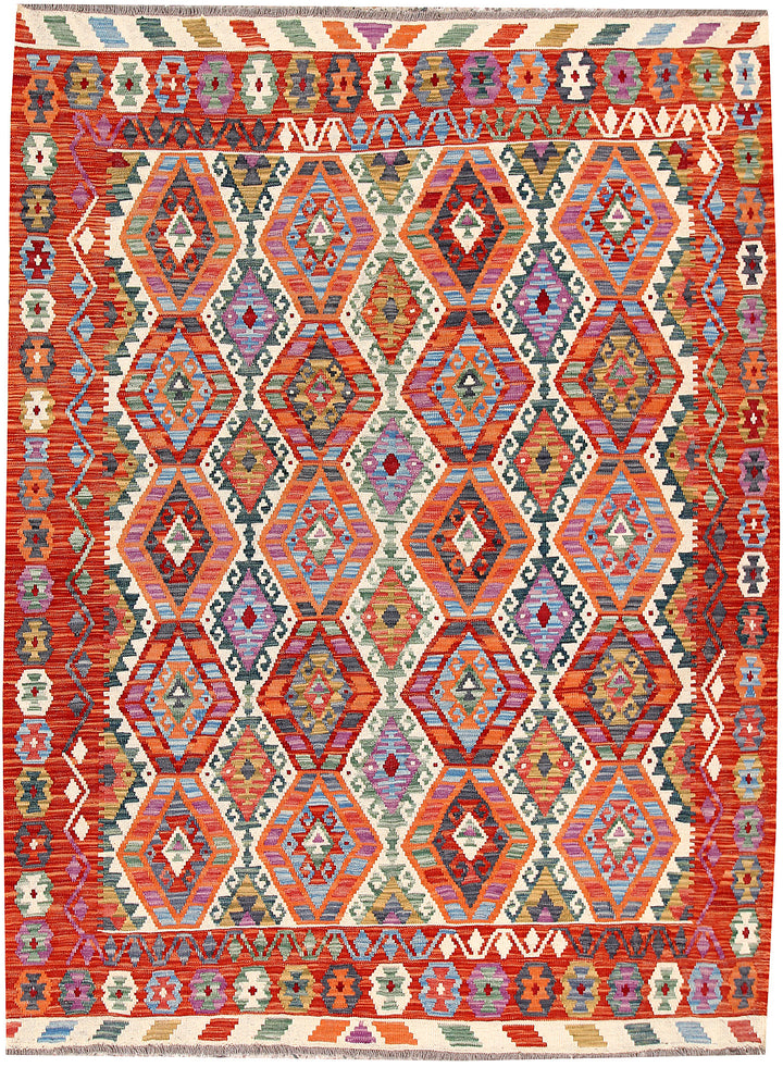 Multi Colored Kilim 5' 11 x 7' 10 - No. 66895 - ALRUG Rug Store