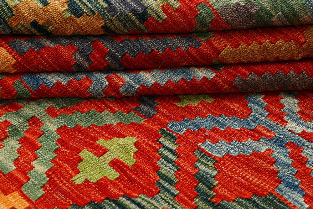 Multi Colored Kilim 5' 8 x 7' 8 - No. 66896 - ALRUG Rug Store