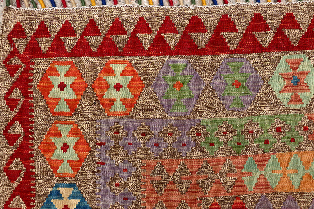 Multi Colored Kilim 5' 10 x 8' 1 - No. 66898 - ALRUG Rug Store