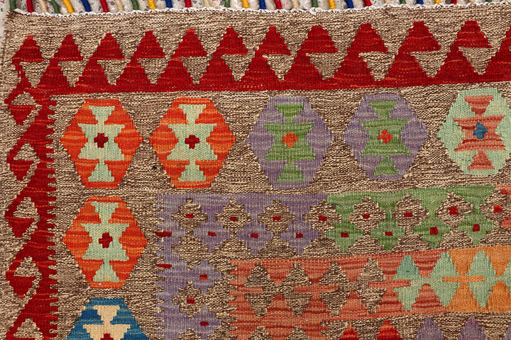 Multi Colored Kilim 5' 10 x 8' 1 - No. 66898 - ALRUG Rug Store