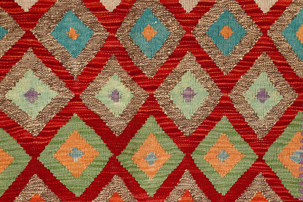 Multi Colored Kilim 5' 10 x 8' 1 - No. 66898 - ALRUG Rug Store