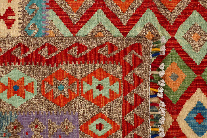 Multi Colored Kilim 5' 10 x 8' 1 - No. 66898 - ALRUG Rug Store