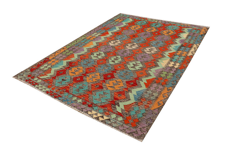 Multi Colored Kilim 5' 9 x 7' 11 - No. 66900 - ALRUG Rug Store