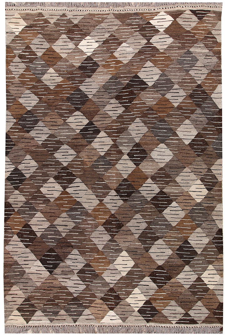 Multi Colored Kilim 5' 2 x 7' 9 - No. 66901 - ALRUG Rug Store