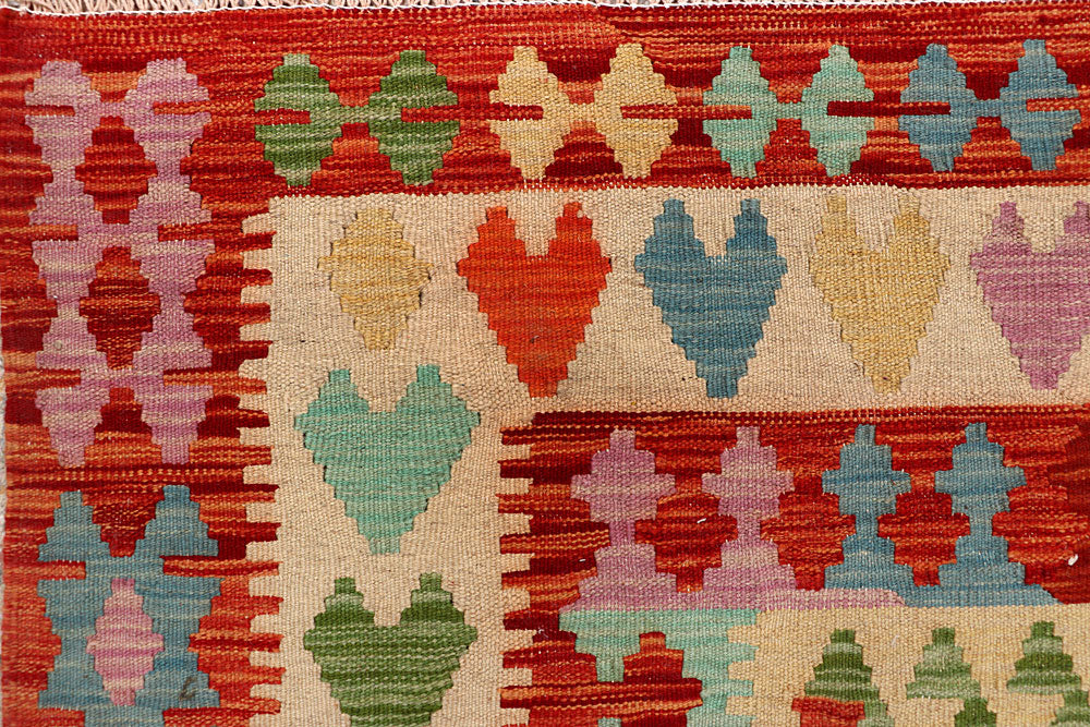 Multi Colored Kilim 6' 7 x 9' 8 - No. 66902 - ALRUG Rug Store