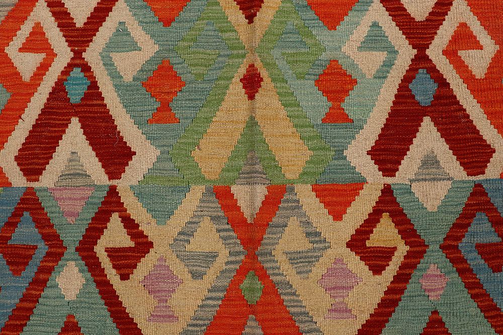 Multi Colored Kilim 6' 7 x 9' 8 - No. 66902 - ALRUG Rug Store