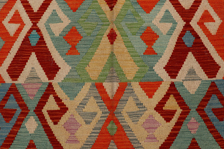 Multi Colored Kilim 6' 7 x 9' 8 - No. 66902 - ALRUG Rug Store