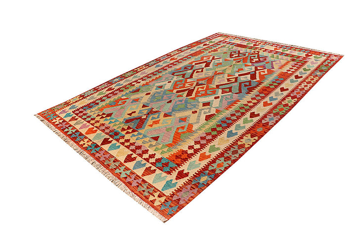 Multi Colored Kilim 6' 7 x 9' 8 - No. 66902 - ALRUG Rug Store